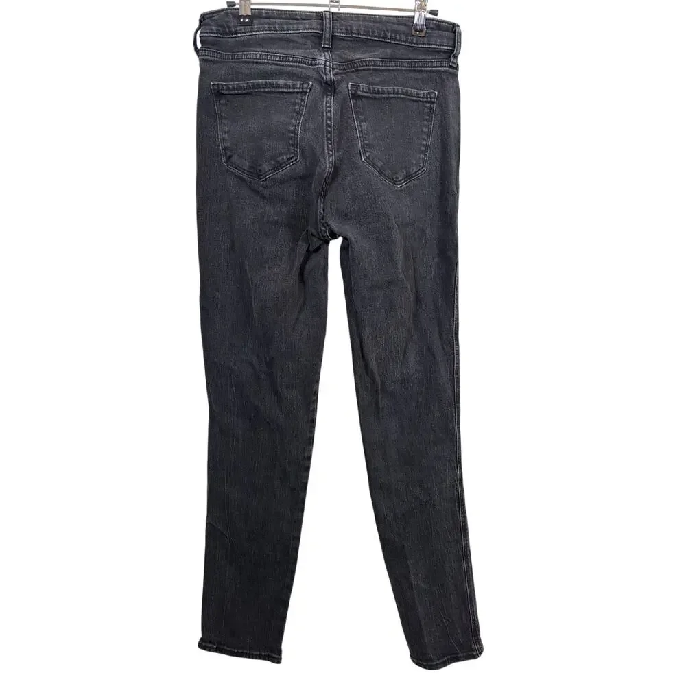 Old Navy Vintage Slim Jeans Womens 4 Tall Black High Rise Secret-Smooth Pockets
